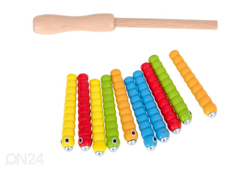 Puidust mäng Õunaussid suurendatud