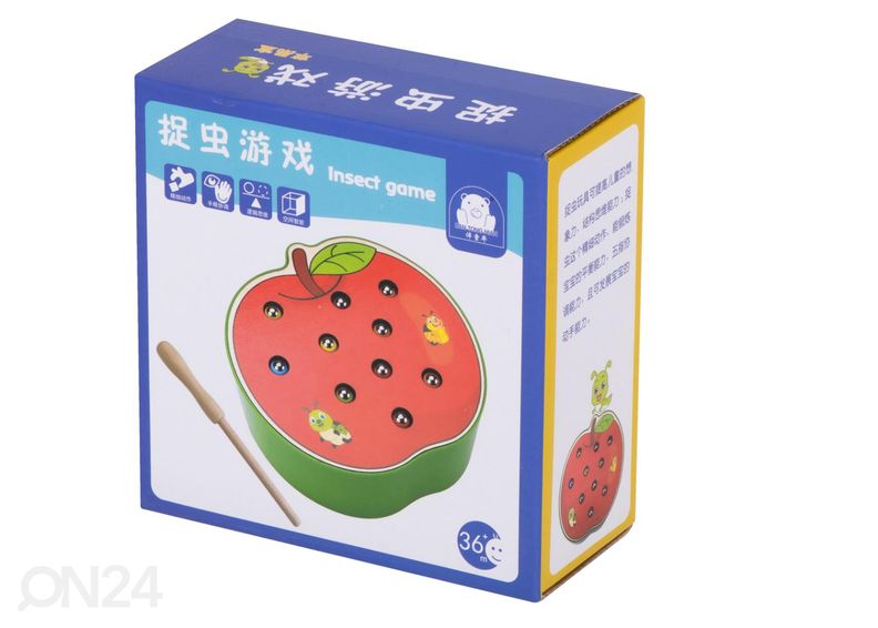 Puidust mäng Õunaussid suurendatud