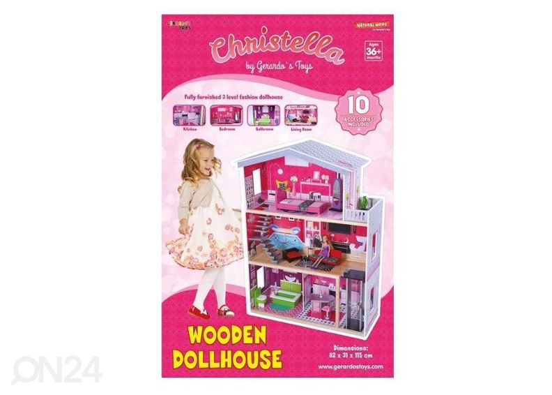 Puidust nukumaja Christella Gerardo's Toys suurendatud