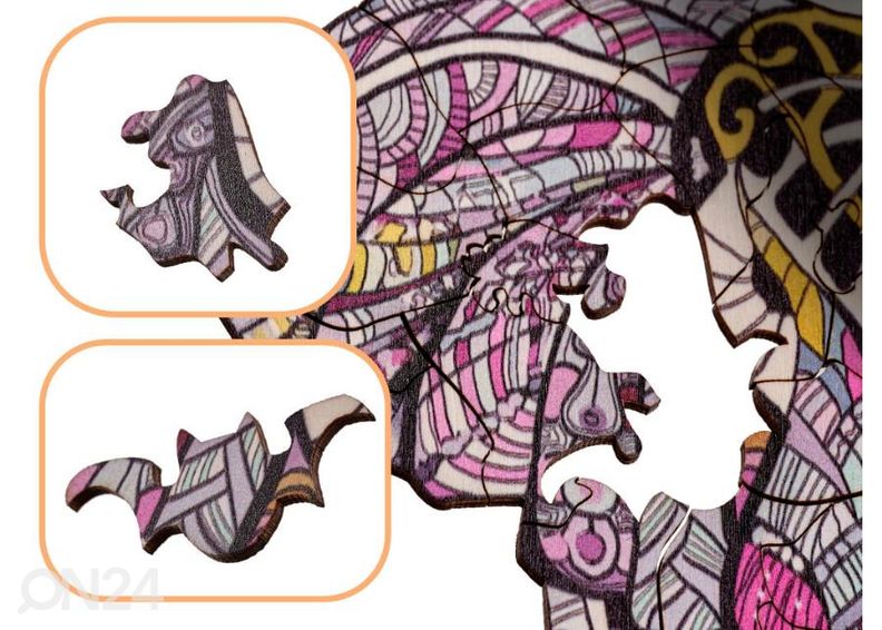 Puidust pusle Elevant 27x29 cm suurendatud