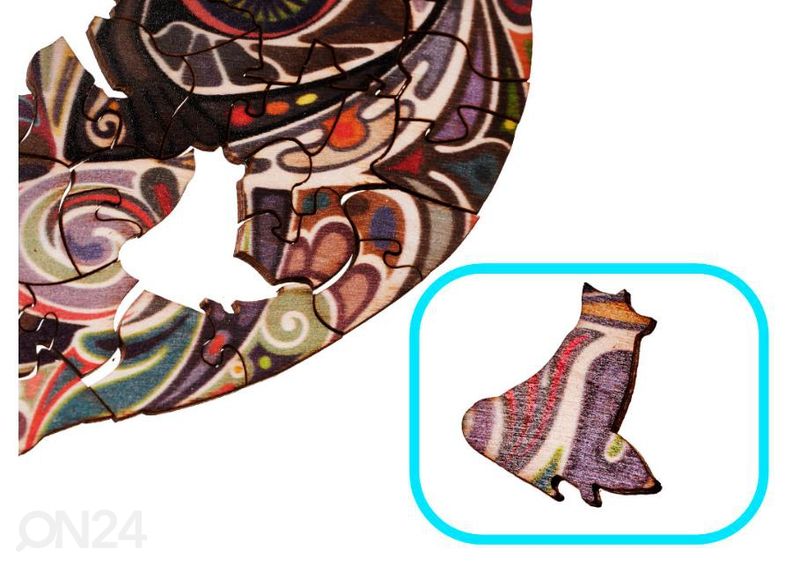 Puidust pusle Kass 21x21 cm suurendatud