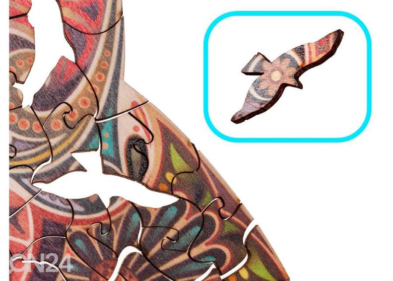 Puidust pusle Kass 21x21 cm suurendatud