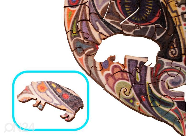 Puidust pusle Kass 21x21 cm suurendatud