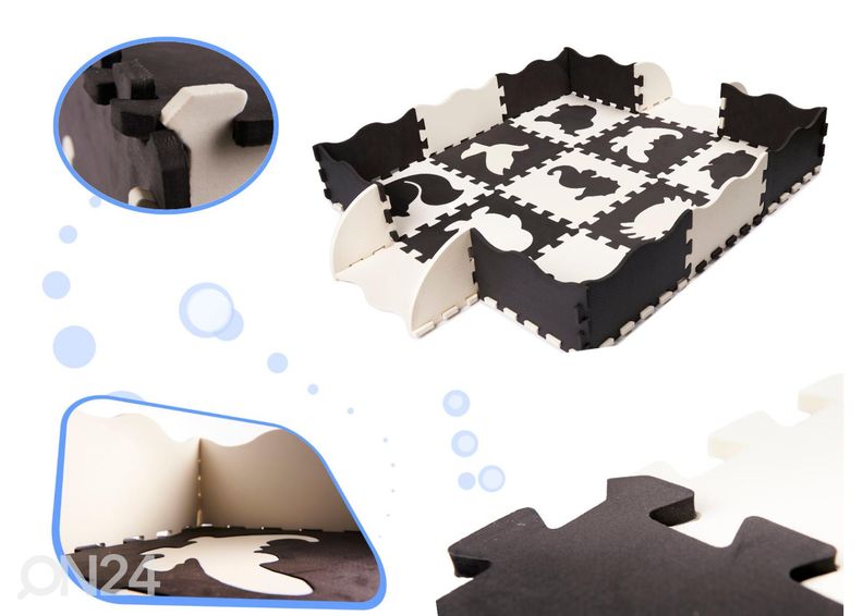 Puslematt lastele 25 tk 114x114 cm suurendatud