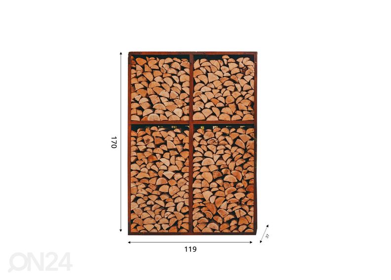 Puuderiiul GrillSymbol Wall-2 suurendatud mõõdud