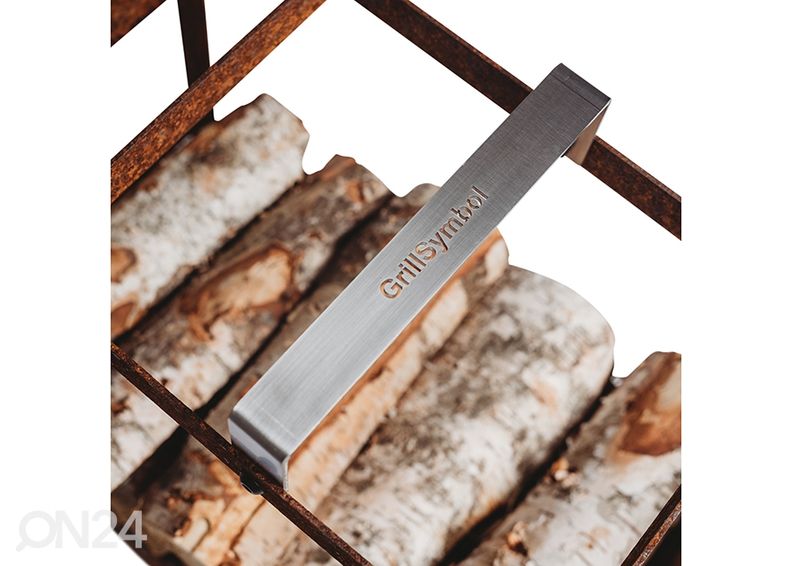 Puukorv Cor-Ten terasest Leo suurendatud