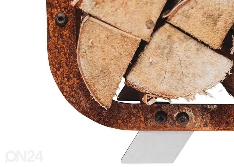 Puukorv Cor-Ten terasest Leo suurendatud