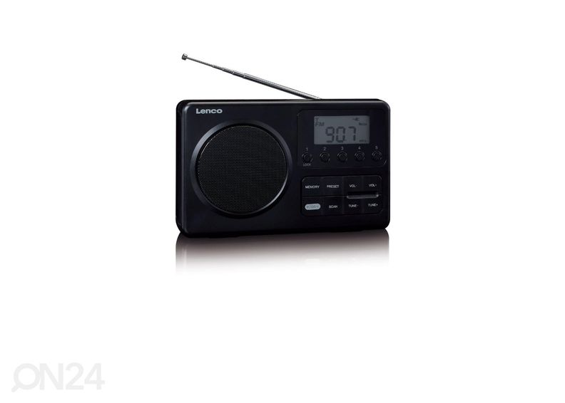 Raadio Lenco MPR035BK, must suurendatud