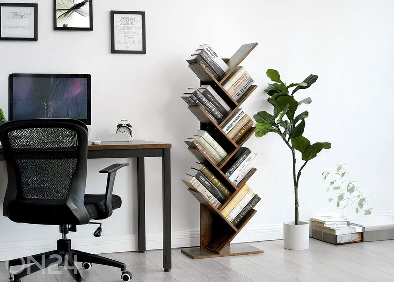 Raamaturiiul 141,5 cm, pruun suurendatud