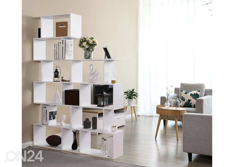 Raamaturiiul 70 cm, valge suurendatud