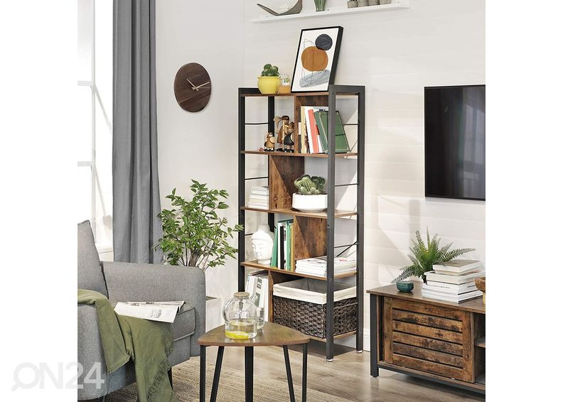 Raamaturiiul 74 cm, pruun/must suurendatud