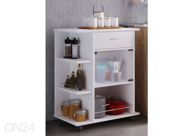 Ratastel köögiriiul Pocis 65 cm suurendatud