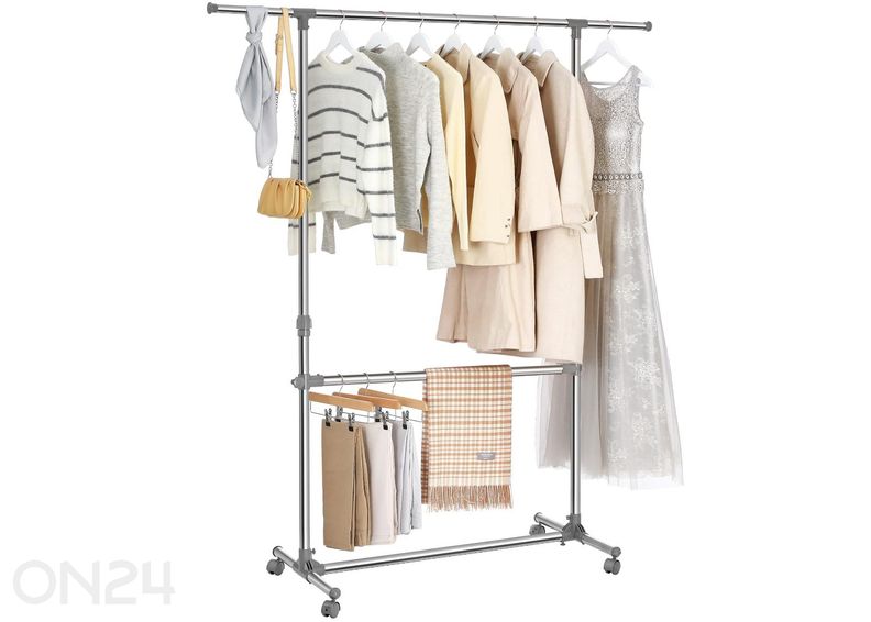 Ratastel riidestange, hõbedane suurendatud