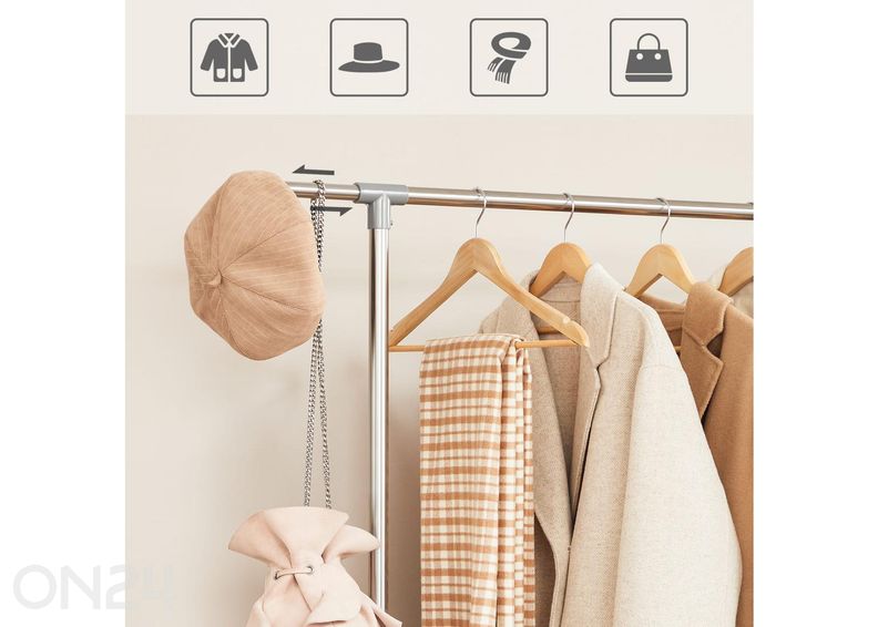 Ratastel riidestange, hõbedane suurendatud