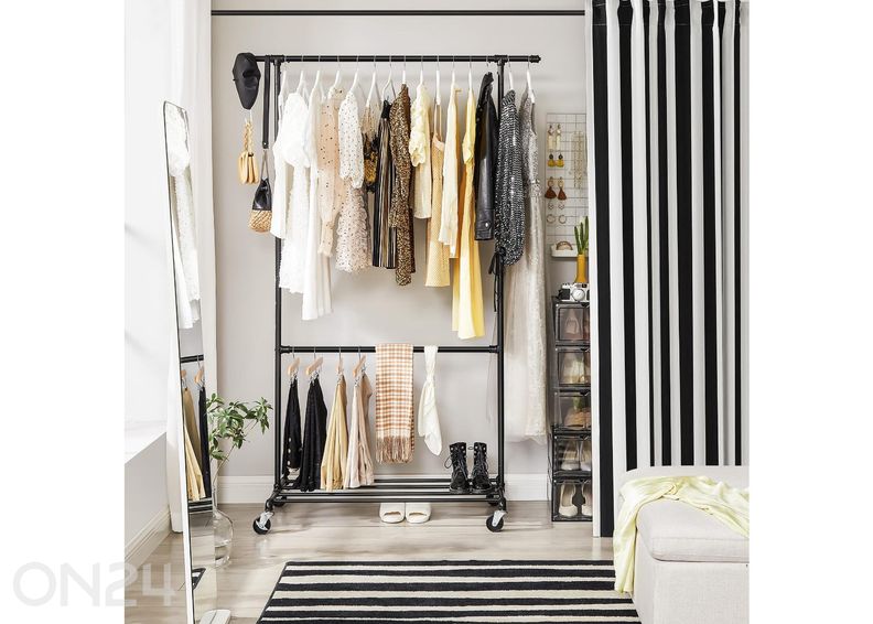 Ratastel riidestange, must suurendatud