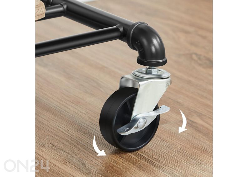 Ratastel riidestange, must suurendatud