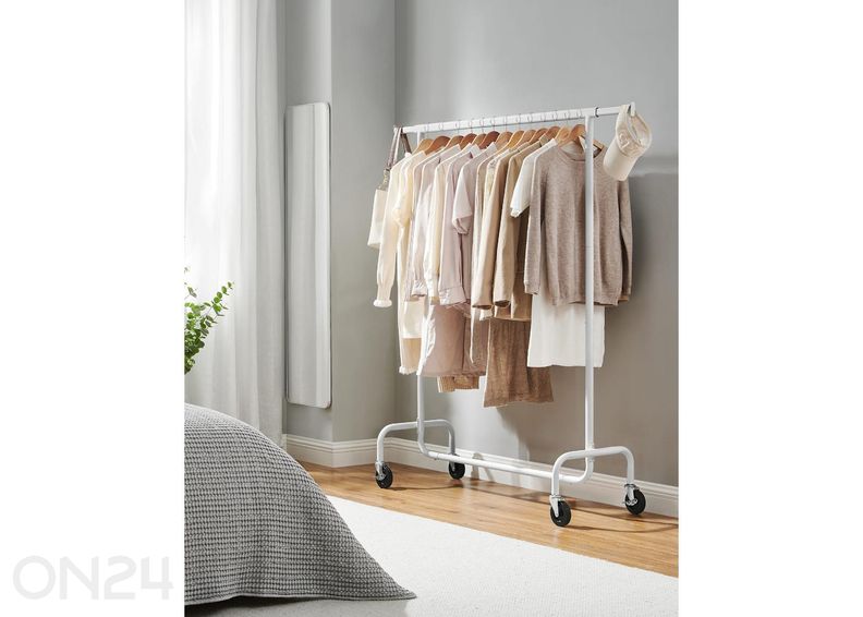 Ratastel riidestange, valge suurendatud