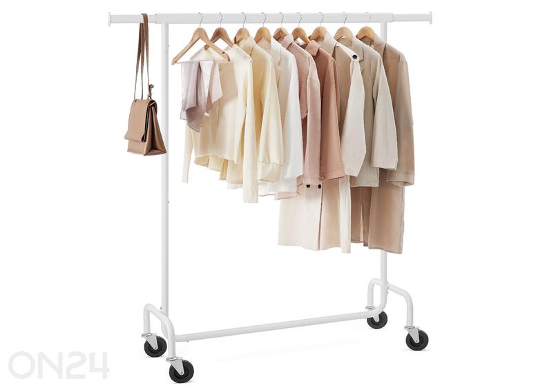 Ratastel riidestange, valge suurendatud