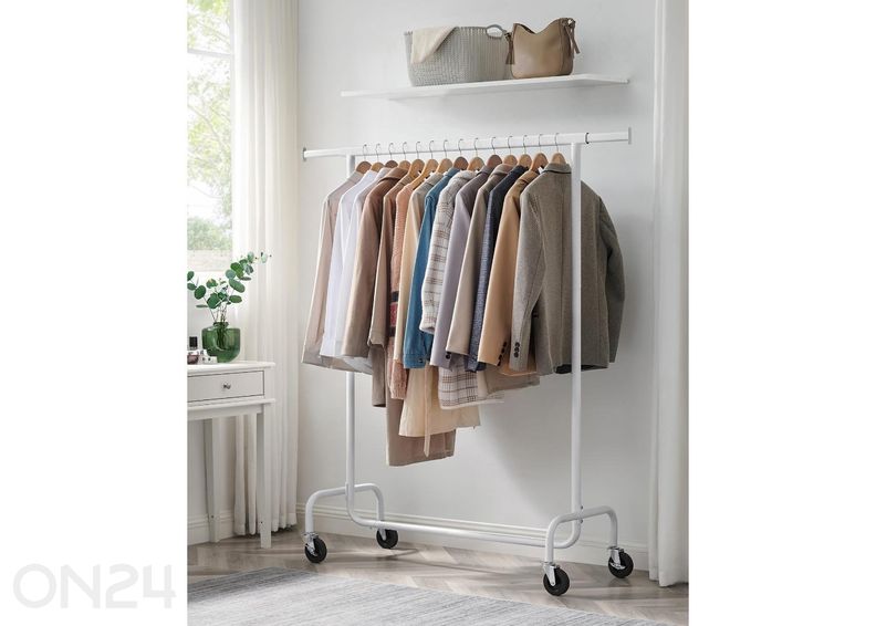 Ratastel riidestange, valge suurendatud