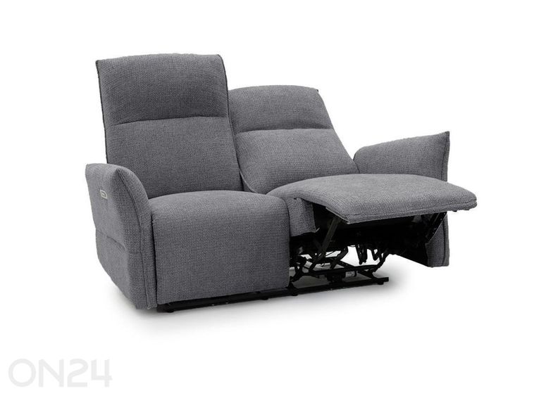 Recliner 2-kohaline diivan Eleganz 2, tumehall suurendatud