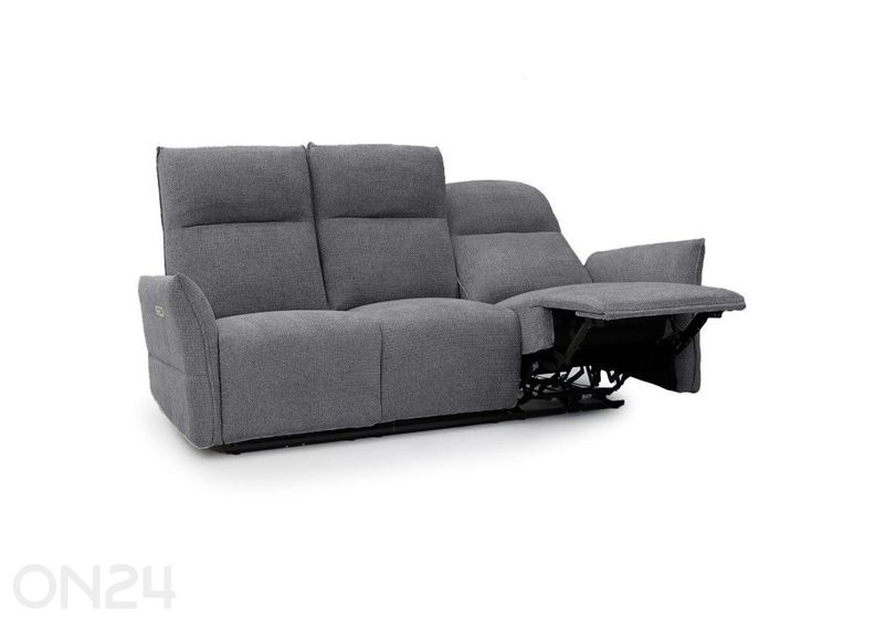Recliner 3-kohaline diivan Eleganz 3, tumehall suurendatud