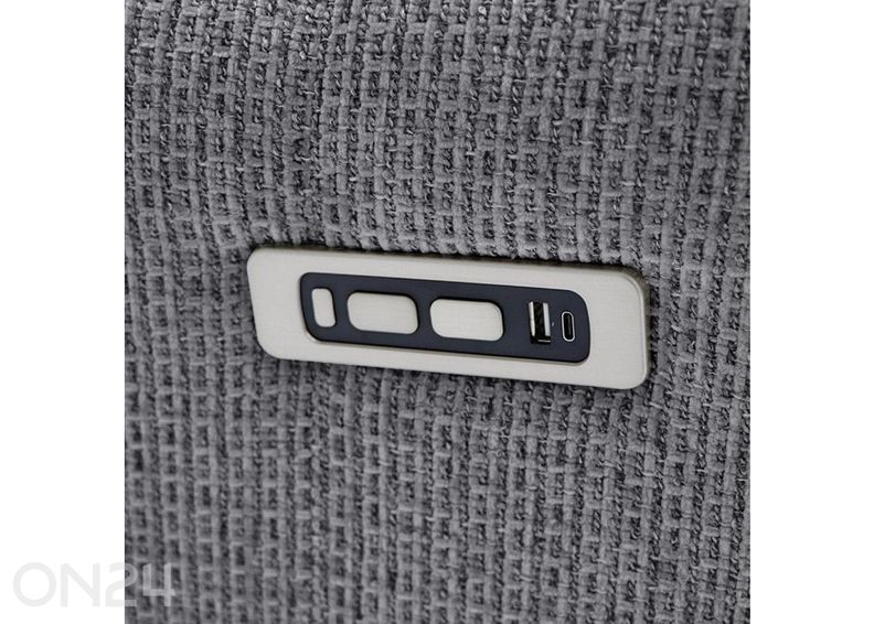 Recliner 3-kohaline diivan Eleganz 3, tumehall suurendatud