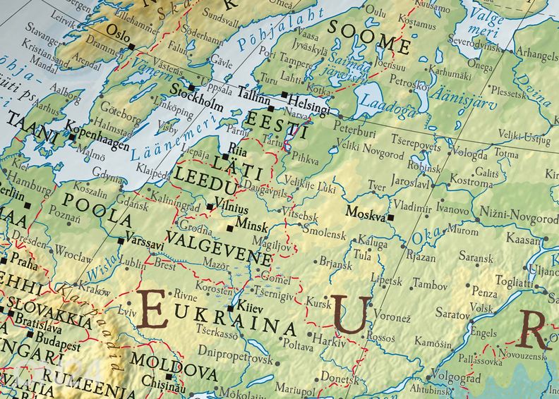Regio Poolkerad, maailma kaart suurendatud