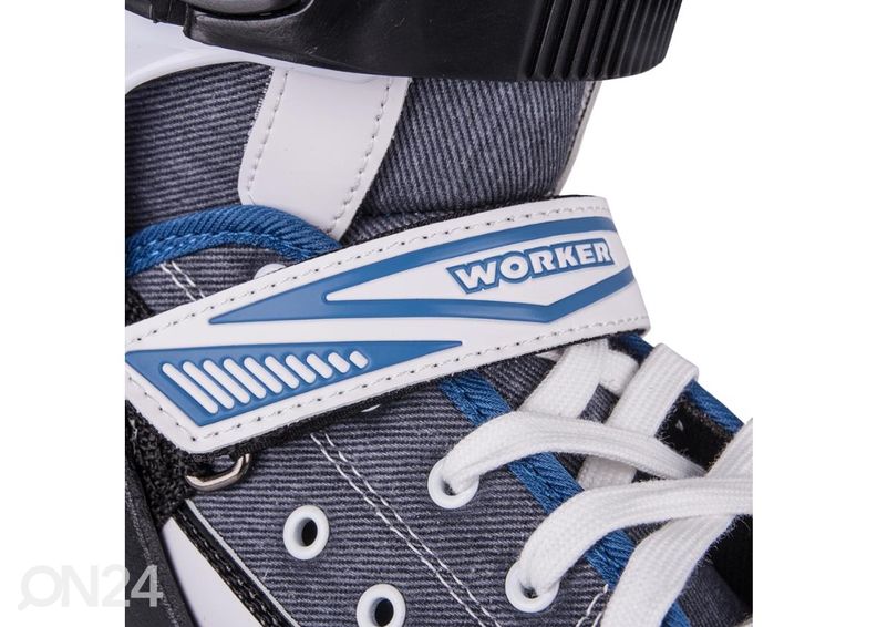 Reguleeritavad rulluisud/uisud lastele WORKER Gondo sinine suurendatud