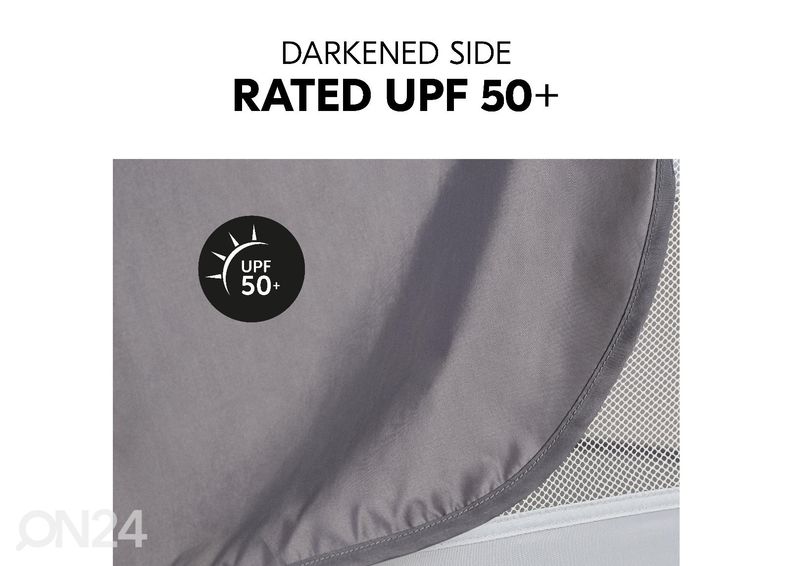 Reisivoodi baldahiin-putukavõrk Hauck Travel Bed Canopy hall suurendatud