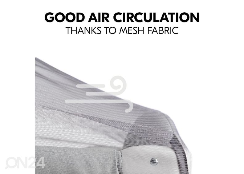 Reisivoodi baldahiin-putukavõrk Hauck Travel Bed Canopy hall suurendatud