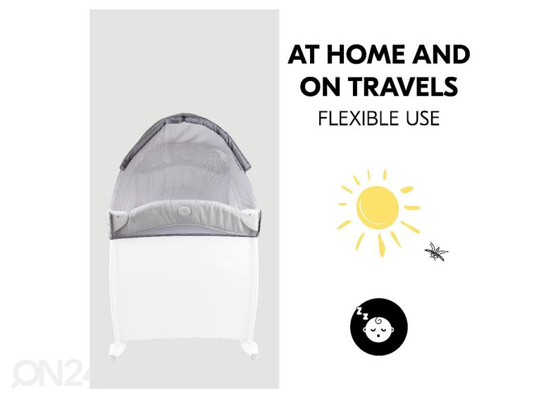 Reisivoodi baldahiin-putukavõrk Hauck Travel Bed Canopy hall suurendatud