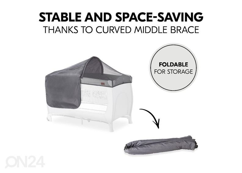 Reisivoodi baldahiin-putukavõrk Hauck Travel Bed Canopy hall suurendatud