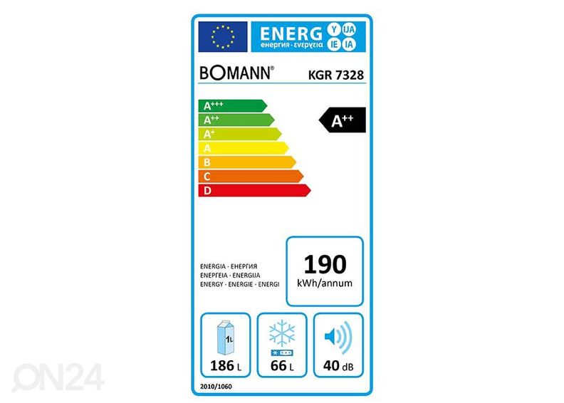 Retro külmkapp Bomann KGR7328W suurendatud