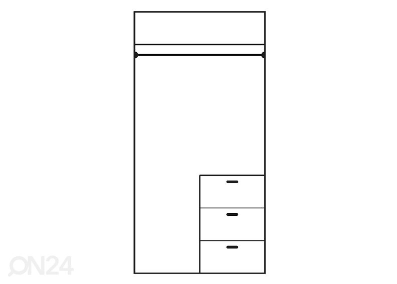 Riidekapp 100x62 cm suurendatud
