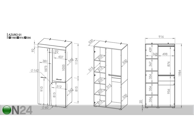 Riidekapp suurendatud