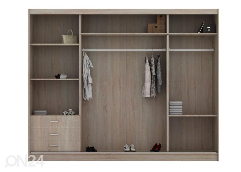 Riidekapp 250 cm suurendatud