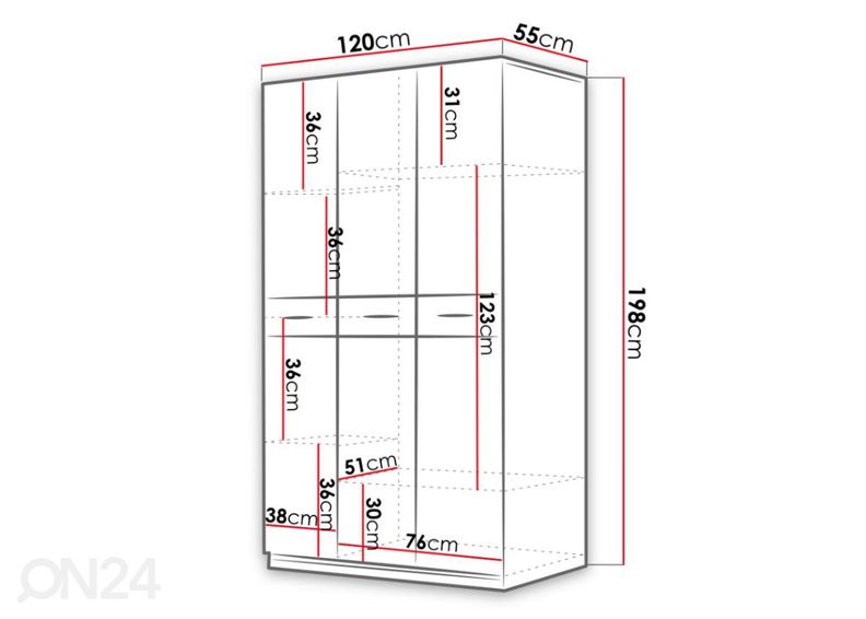 Riidekapp suurendatud