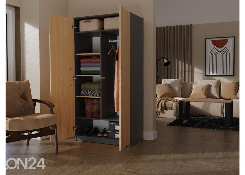 Riidekapp 90 cm suurendatud