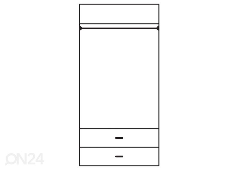 Riidekapp 90 cm suurendatud