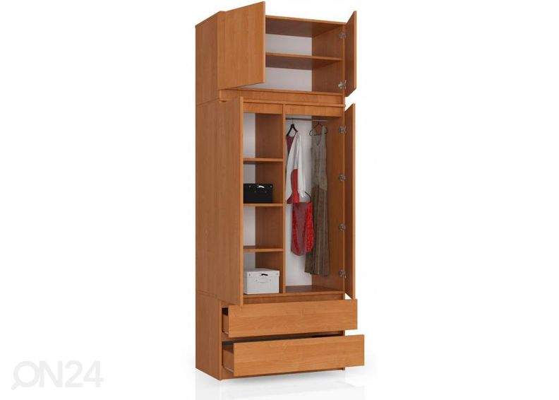 Riidekapp 90 cm, lepp suurendatud