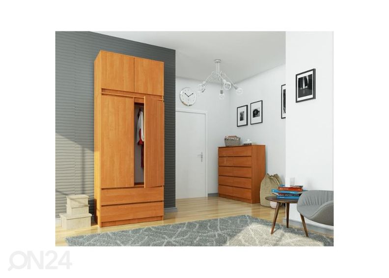 Riidekapp 90 cm, lepp suurendatud