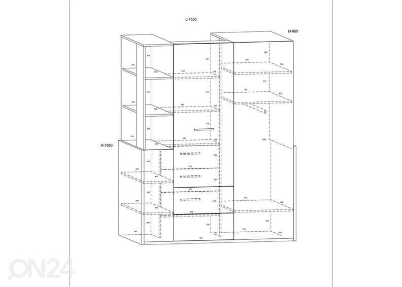 Riidekapp Blarney suurendatud