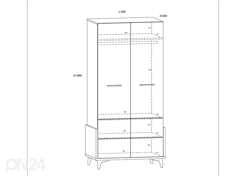 Riidekapp Blarney suurendatud