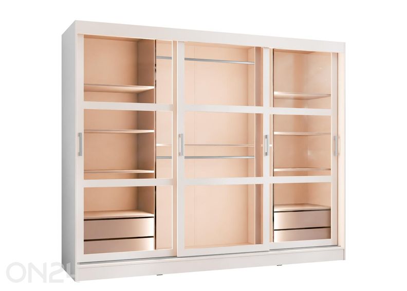 Riidekapp Brie + LED suurendatud