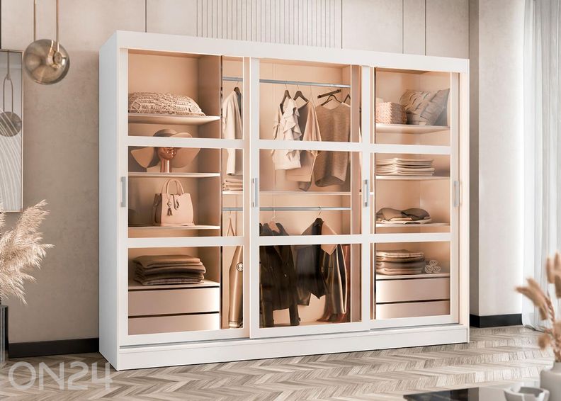 Riidekapp Brie + LED suurendatud