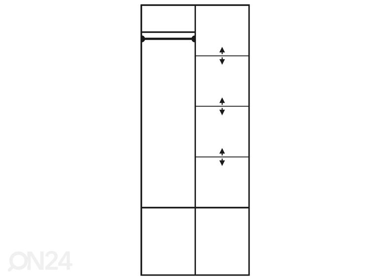 Riidekapp Clonakilty 81 cm suurendatud