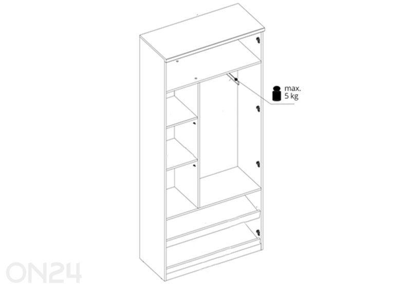Riidekapp Doorset suurendatud