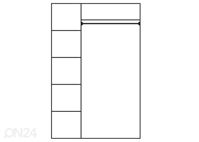 Riidekapp Fanta 120 cm suurendatud