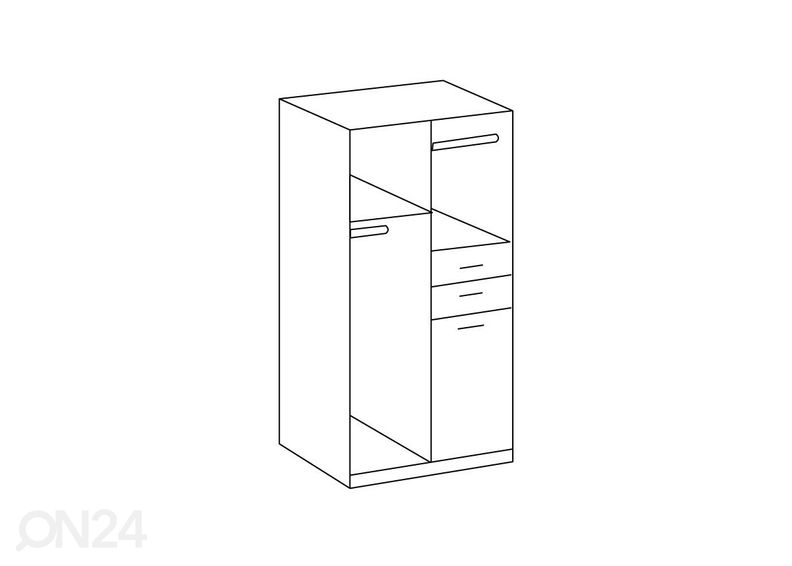 Riidekapp Frankfurt 90 cm suurendatud