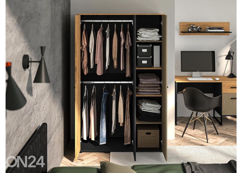 Riidekapp Gotland 120 cm suurendatud